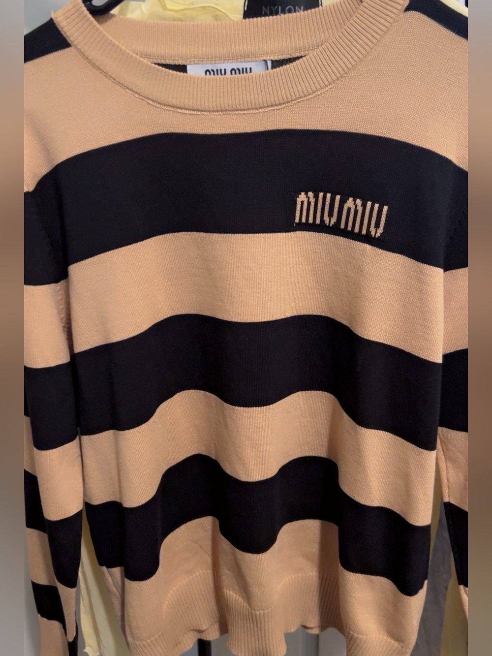 Miu Miu knitted crew neck cardigan